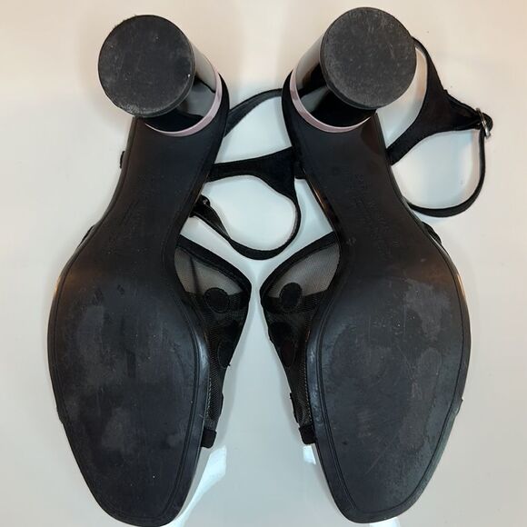 Zara Round Heel Polka Dot Sandals - Picture 7 of 7